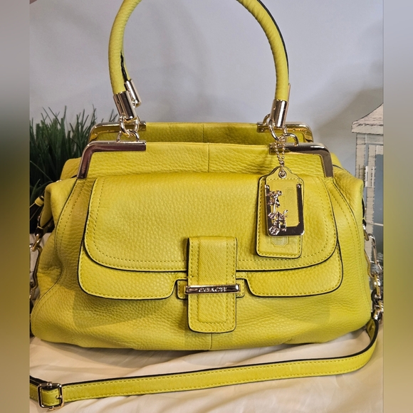 Coach Handbags - Coach Madison Pinnacle Pebbled Leather Lily Handbag